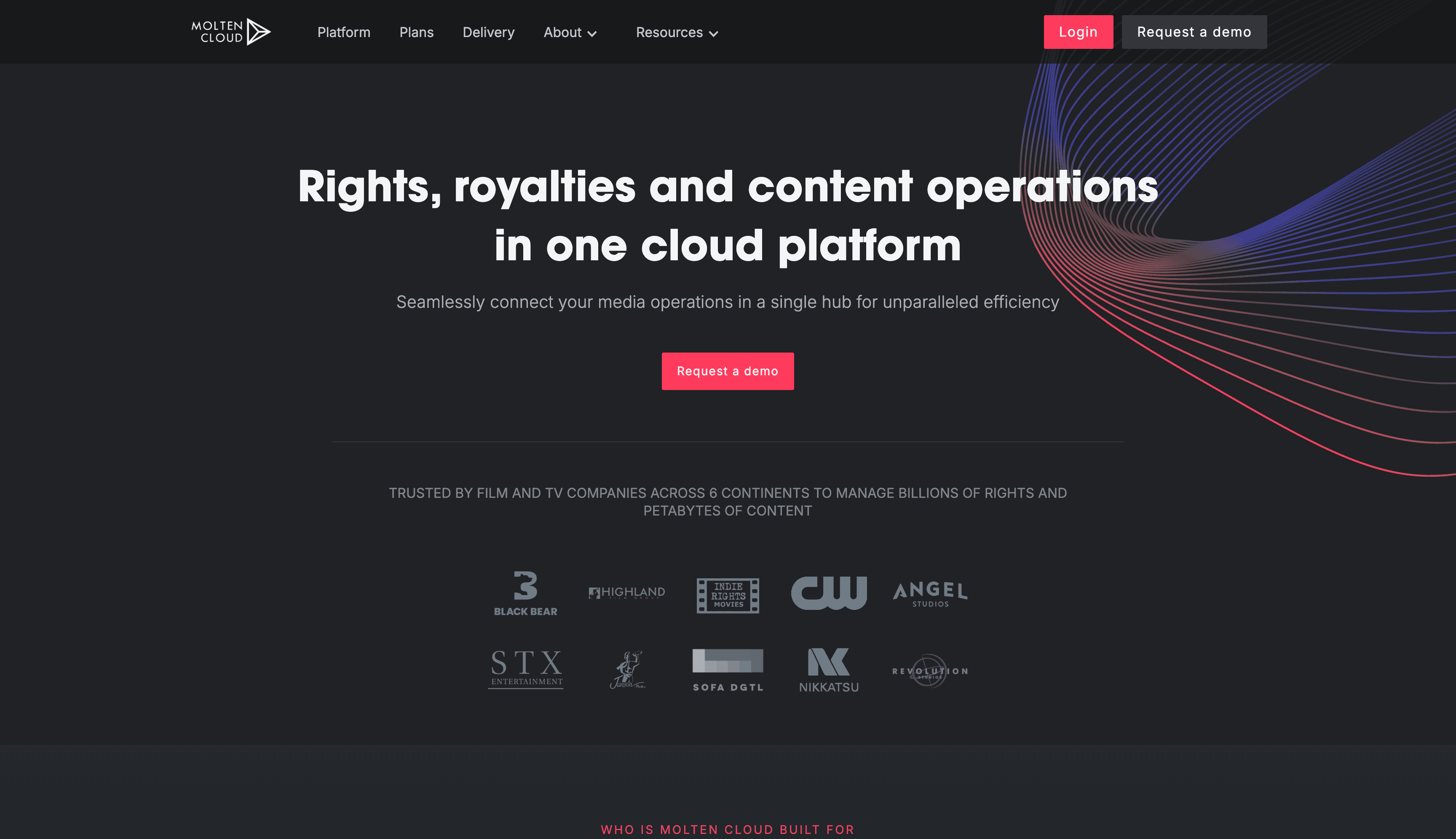 Molten Cloud — Media Rights Platform screenshot