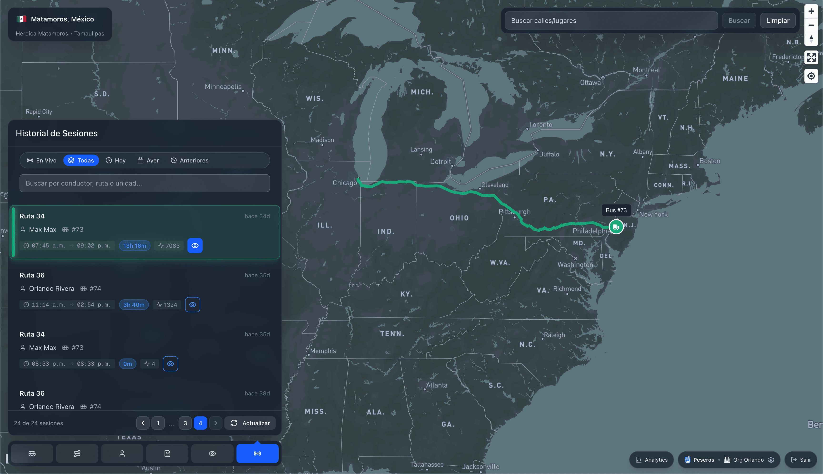 Peseros — Urban Mobility Platform screenshot